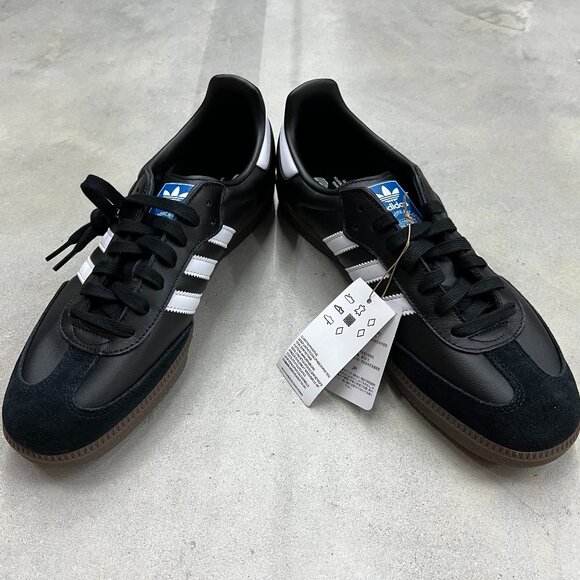 Adidas Samba OG Men's Size 4.5 Black White Gum B75807 - New Damaged Box - Picture 5 of 8